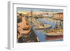 Fishing Fleet, Fisherman's Wharf, San Francisco, California-null-Framed Art Print