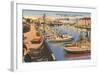 Fishing Fleet, Fisherman's Wharf, San Francisco, California-null-Framed Art Print