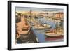 Fishing Fleet, Fisherman's Wharf, San Francisco, California-null-Framed Art Print