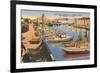 Fishing Fleet, Fisherman's Wharf, San Francisco, California-null-Framed Art Print