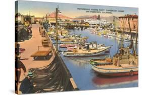 Fishing Fleet, Fisherman's Wharf, San Francisco, California-null-Stretched Canvas