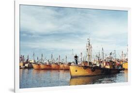 Fishing Fleet in Port, Mar Del Plata, Argentina, South America-Mark Chivers-Framed Photographic Print