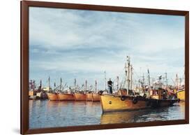 Fishing Fleet in Port, Mar Del Plata, Argentina, South America-Mark Chivers-Framed Photographic Print