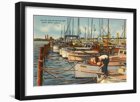 Fishing Fleet, Miami Beach, Florida-null-Framed Art Print