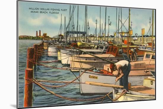 Fishing Fleet, Miami Beach, Florida-null-Mounted Art Print