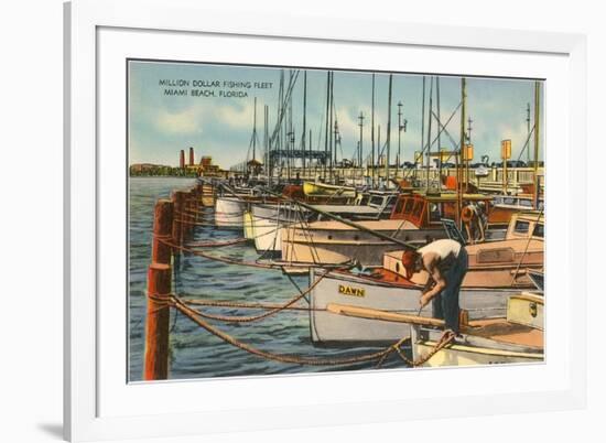 Fishing Fleet, Miami Beach, Florida-null-Framed Premium Giclee Print