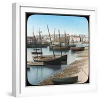 Fishing Fleet, St Ives, Cornwall, Late 19th or Early 20th Century-null-Framed Giclee Print