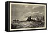 Fishing for Pilchards with a Steam Launch-null-Framed Stretched Canvas