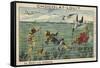 Fishing for Seagulls in the Year 2000-null-Framed Stretched Canvas