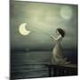 Fishing For The Moon-Sasha-Mounted Giclee Print