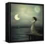 Fishing For The Moon-Sasha-Framed Stretched Canvas