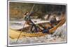 Fishing for Trout in Rapids Canada-Frank Feller-Mounted Art Print