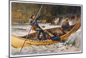 Fishing for Trout in Rapids Canada-Frank Feller-Mounted Art Print