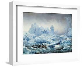 Fishing for Walrus in the Arctic Ocean, 1841-Francois Auguste Biard-Framed Giclee Print