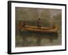 Fishing from a Canoe-Albert Bierstadt-Framed Giclee Print