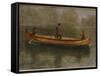 Fishing from a Canoe-Albert Bierstadt-Framed Stretched Canvas