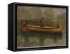 Fishing from a Canoe-Albert Bierstadt-Framed Stretched Canvas