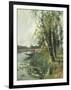 Fishing from a Punt-Arthur Walker Redgate-Framed Giclee Print