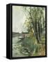 Fishing from a Punt-Arthur Walker Redgate-Framed Stretched Canvas