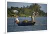 Fishing from boat on Thu Bon River, Hoi An, Vietnam-David Wall-Framed Photographic Print