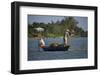 Fishing from boat on Thu Bon River, Hoi An, Vietnam-David Wall-Framed Photographic Print