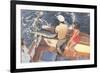Fishing from Motorboat, Florida-null-Framed Premium Giclee Print