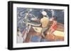 Fishing from Motorboat, Florida-null-Framed Art Print