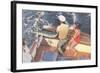 Fishing from Motorboat, Florida-null-Framed Art Print