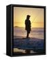 Fishing from the Beach at Sunrise, Australia-D H Webster-Framed Stretched Canvas