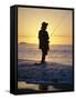 Fishing from the Beach at Sunrise, Australia-D H Webster-Framed Stretched Canvas