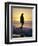 Fishing from the Beach at Sunrise, Australia-D H Webster-Framed Photographic Print