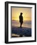 Fishing from the Beach at Sunrise, Australia-D H Webster-Framed Photographic Print