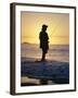 Fishing from the Beach at Sunrise, Australia-D H Webster-Framed Photographic Print