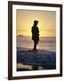 Fishing from the Beach at Sunrise, Australia-D H Webster-Framed Photographic Print