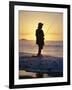 Fishing from the Beach at Sunrise, Australia-D H Webster-Framed Photographic Print