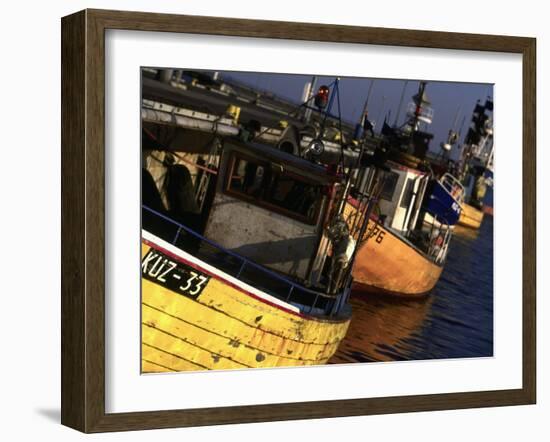 Fishing Harbor, Hel Peninsula, Pomerania, Poland-Walter Bibikow-Framed Premium Photographic Print