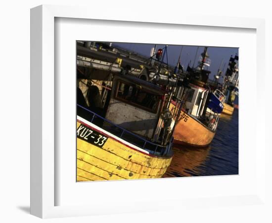 Fishing Harbor, Hel Peninsula, Pomerania, Poland-Walter Bibikow-Framed Photographic Print