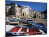Fishing Harbour and Porta Pescara Beyond, Cefalu, Island of Sicily, Italy, Mediterranean-Julian Pottage-Mounted Photographic Print