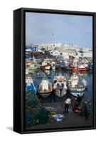 Fishing Harbour and the Medina (Old City), Tangier, Morocco, North Africa, Africa-Bruno Morandi-Framed Stretched Canvas