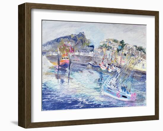 Fishing Harbour, Newlyn, Cornwall, 2005-Sophia Elliot-Framed Giclee Print