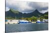 Fishing harbour of Avarua, capital of Rarotonga, Rartonga and the Cook Islands, South Pacific, Paci-Michael Runkel-Stretched Canvas