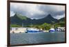 Fishing harbour of Avarua, capital of Rarotonga, Rartonga and the Cook Islands, South Pacific, Paci-Michael Runkel-Framed Photographic Print