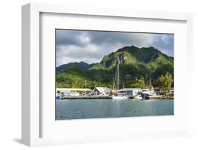 Fishing harbour of Avarua, capital of Rarotonga, Rartonga and the Cook Islands, South Pacific, Paci-Michael Runkel-Framed Photographic Print