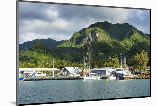 Fishing harbour of Avarua, capital of Rarotonga, Rartonga and the Cook Islands, South Pacific, Paci-Michael Runkel-Mounted Photographic Print