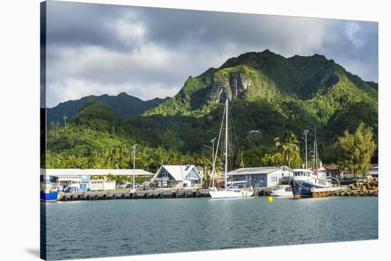 Fishing harbour of Avarua, capital of Rarotonga, Rartonga and the Cook Islands, South Pacific, Paci-Michael Runkel-Stretched Canvas