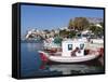 Fishing Harbour, Ormos Marathokampos, Samos, Aegean Islands, Greece-Stuart Black-Framed Stretched Canvas