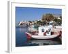 Fishing Harbour, Ormos Marathokampos, Samos, Aegean Islands, Greece-Stuart Black-Framed Photographic Print