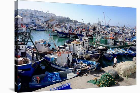 Fishing Harbour, Tangier, Morocco, North Africa, Africa-Mick Baines & Maren Reichelt-Stretched Canvas