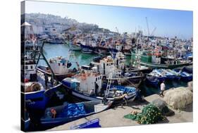 Fishing Harbour, Tangier, Morocco, North Africa, Africa-Mick Baines & Maren Reichelt-Stretched Canvas