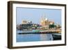 Fishing Harbour with Mosque in the Background (Kerala, India)-straannick-Framed Photographic Print